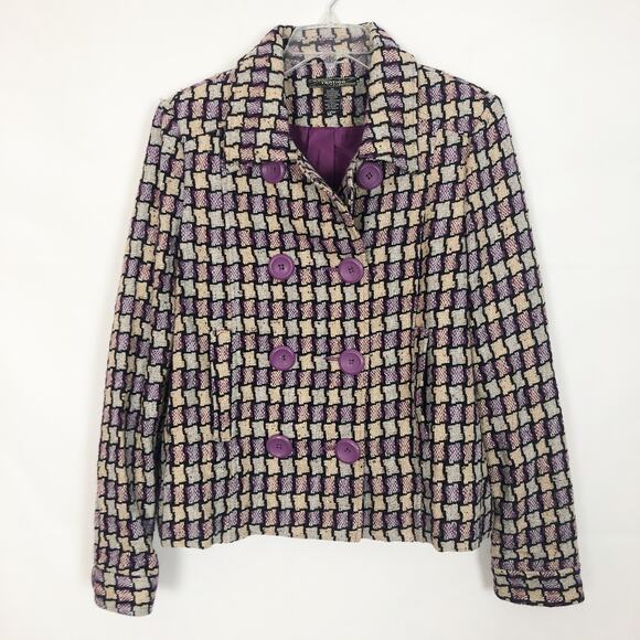 Vertigo Wool Blend Twill Double Breasted Peacoat Size XL - Picture 1 of 11